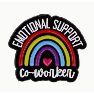 Emotional Support Coworker Enamel Pins 429-2